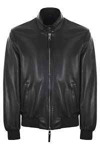 The Jackie Leathers Stand-Collar Bomber Jacket