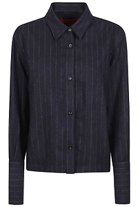 The Latest Pinstriped Button-Front Jacket