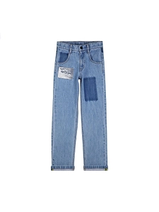The Marc Jacobs Kids Logo Patch Straight-Leg Jeans