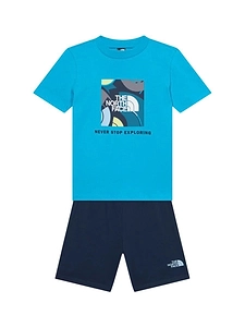 The North Face Kids Logo T-Shirt And Shorts Suit