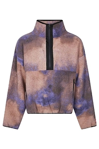 The North Face Tnf Red Box Printed 1/2 Zip Fleece Jacket