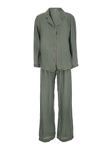The Rose Ibiza Contrast Piped Pyjamas