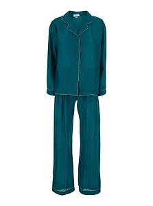 The Rose Ibiza Piped Button-Up Pyjamas