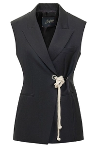The Seafarer Rope-Tie Sleeveless Blazer