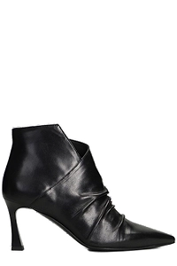 The Seller Rear Zipped Ruched Ankle Boots