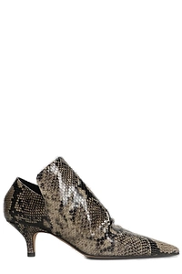 The Seller Ruched Printed Ankle Boots