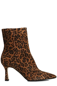 The Seller Side Zipped Leopard Printed Ankle Boots