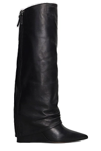 The Seller Zip-Up Wedge Boots