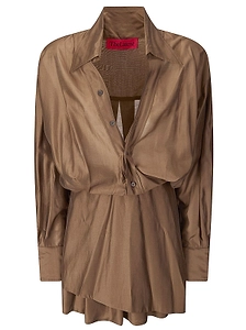 Thelatest Denise Draped Shirt Dress