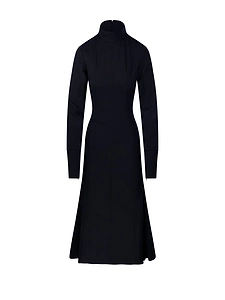 Thelatest Edda Long-Sleeve Turtleneck Dress