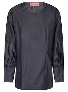Thelatest Erin Pleated-Sleeve Top