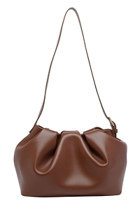 Themoirè Athena Ruched Bucket Crossbody Bag