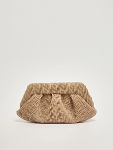 Themoirè Bios Baguette Ruched Clutch Bag