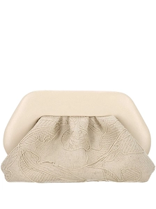 Themoirè Pleated Frame Clutch Bag