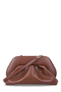 Themoirè Ruched Detailed Medium Clutch Bag