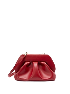 Themoirè Ruched Detailed Medium Clutch Bag