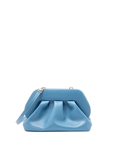 Themoirè Ruched Detailed Medium Clutch Bag