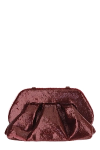 Themoirè Sequin-Embellished Ruched Clutch Bag