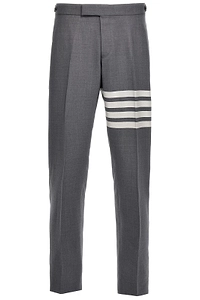 Thom Browne 4-Bar Striped Slim Cut Trousers
