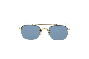 Thom Browne Eyewear Semi Rimless Pilot Sunglasses