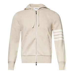 Thom Browne Hooded Striped Drawstring Jumper