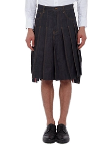 Thom Browne Pleated Denim Skirt