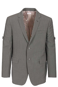 Thom Browne Wide Shoulder Seersucker Blazer