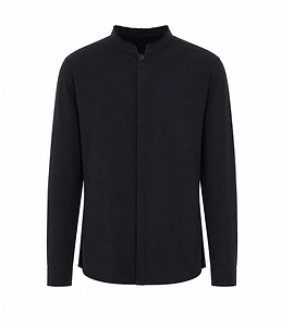 Thom Krom Button-Up Stand-Collar Shirt