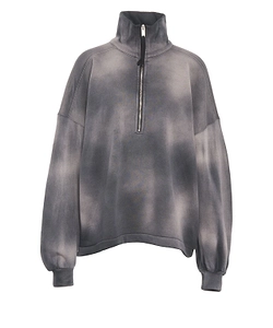 Thom Krom Half-Zip High Neck Sweatshirt