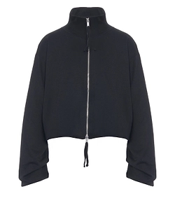 Thom Krom High-Neck Zip-Up Cropped Jacket
