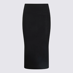 Thom Krom Ribbed Waist Midi Skirt