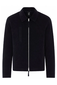 Thom Krom Zip-Front Velvet-Effect Jacket