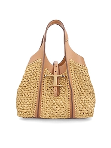 Tod's T Timeless Woven Mini Tote Bag