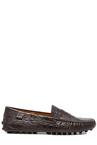 Tod's Textured Penny Flat Shoes