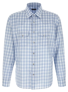 Tom Ford Checked Curved Hem Shirt