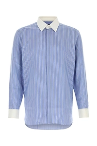 Tom Ford Contrast Collar Striped Shirt