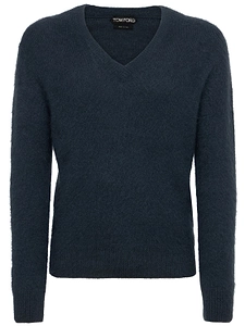 Tom Ford Fluffy V-Neck Knitted Sweater