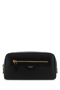 Tom Ford Logo Printed Zip-Up Toiletry Bag