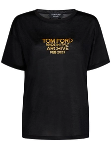 Tom Ford Logo Printed Crewneck T-Shirt
