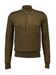 Tom Ford Long Sleeved Pocket Detailed Polo Shirt