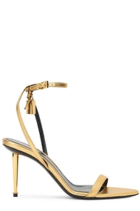 Tom Ford Padlock Ankle-Strap Heeled Sandals