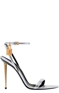 Tom Ford Laminated Padlock Pointy Sandals