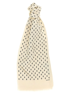 Tom Ford Paisley Print Logo Patch Scarf