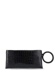 Tom Ford Ring-Handle Textured Wristlet Bag