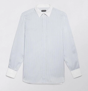 Tom Ford Striped Contrast-Cuff Shirt