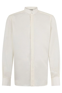 Tom Ford Textured Band-Collar Shirt