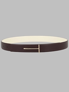 Tom Ford Textured T-Bar Buckle Belt