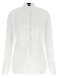 Tom Ford Textured Plastron Tuxedo Shirt