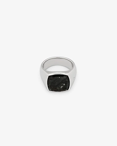 Tom Wood Cushion Larvikite Ring