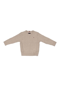 Tommy Hilfiger Junior Essential Cable Knit Crew Neck Jumper